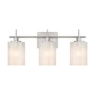 Meuble-lavabo à trois lumières Meridian M80084BN en nickel brossé