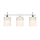 Meuble-lavabo à trois lumières Meridian M80084CH chromé