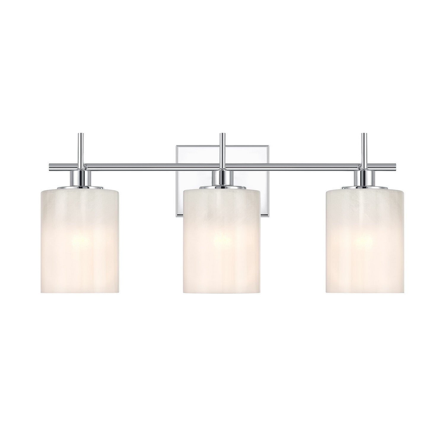 Meuble-lavabo à trois lumières Meridian M80084CH chromé