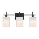 Meuble-lavabo à trois lumières Meridian M80084MBK, noir mat