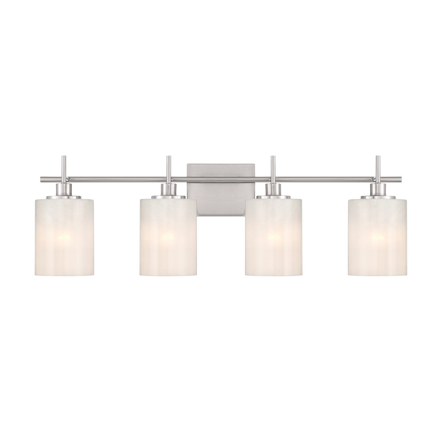 Meuble-lavabo à quatre lumières Meridian M80085BN en nickel brossé