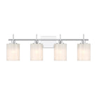 Meuble-lavabo à quatre lumières Meridian M80085CH chromé