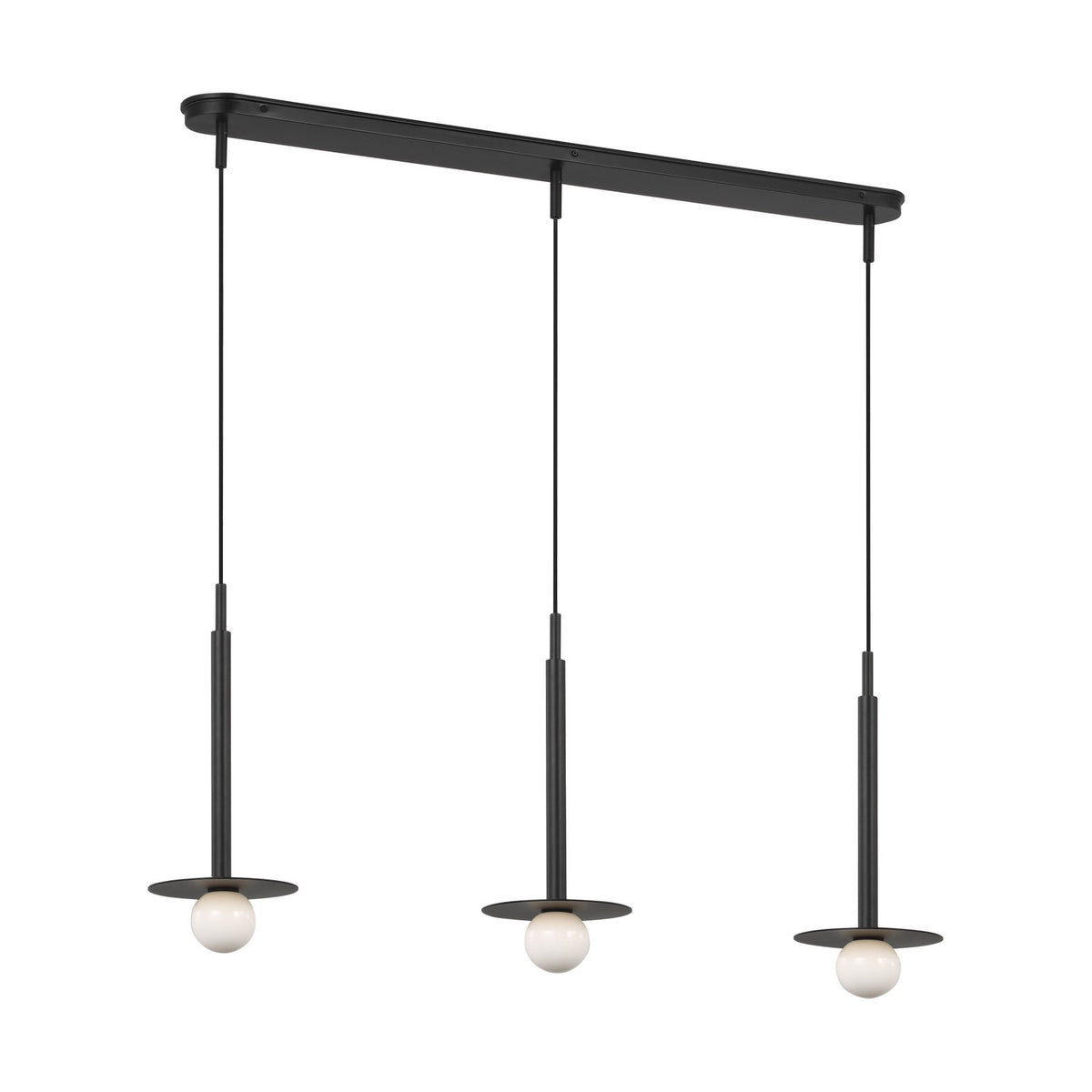 Visual Comfort Studio Canada - KC1143MBK - Three Light Linear Pendant - Nodes - Midnight Black