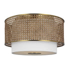 Visual Comfort Studio Canada - KSF1043BBSBRTN - Three Light Flush Mount - Sawyer - Blonde Rattan