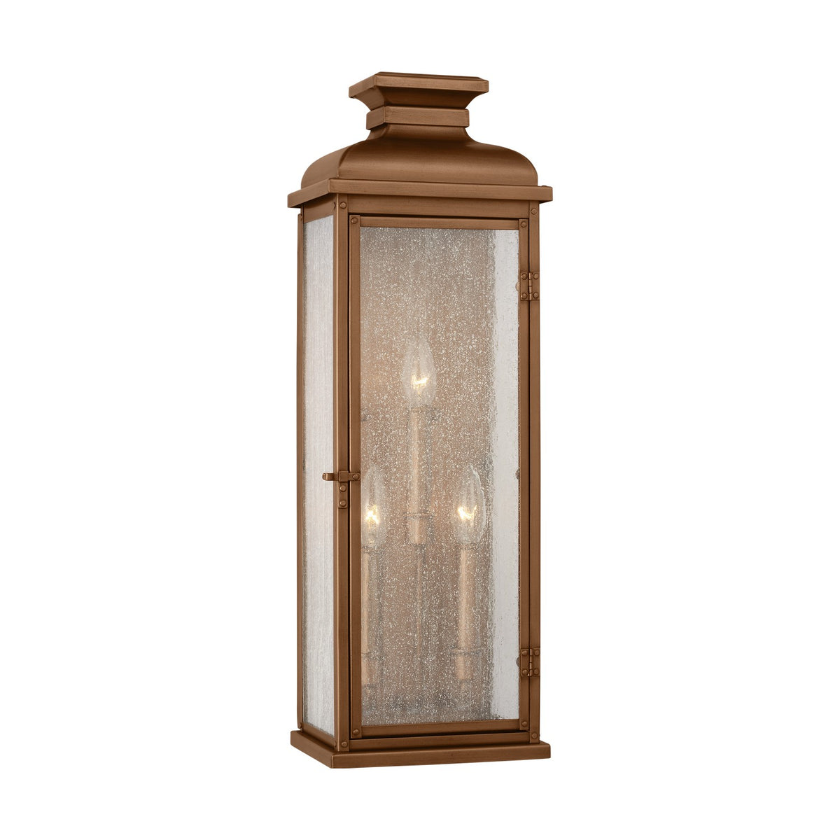 Visual Comfort Studio Canada - OL11102NCP - Three Light Wall Lantern - Pediment - Natural Copper