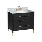 Currey and Company - 3800-0006 - Vanity with Sink - Verona - Black Lacquered Linen / Natural / White / Champagne