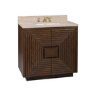 Currey and Company - 3800-0011 - Vanity with Sink - Morombe - Cocoa / Natural / White
