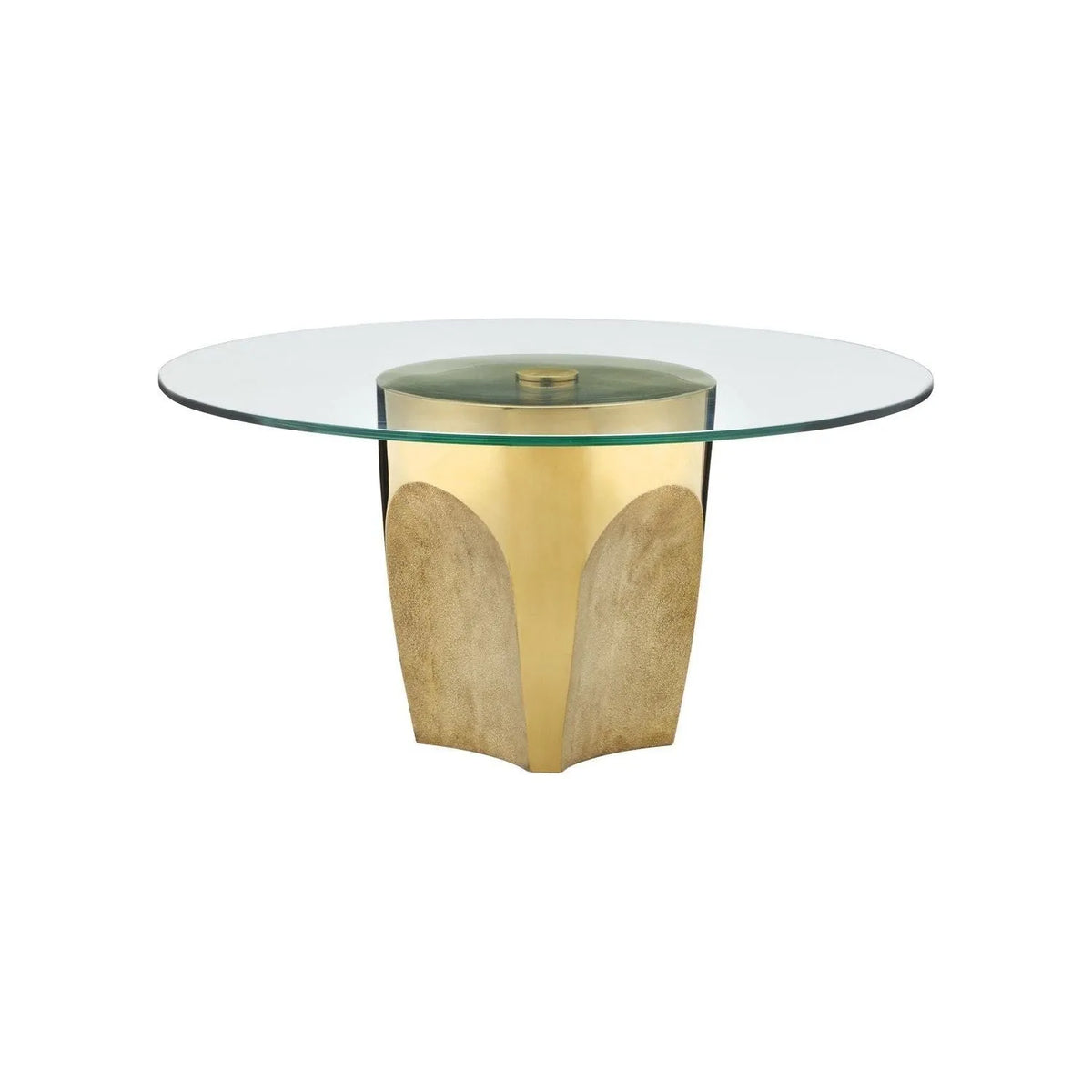 Currey and Company - 4000-0217 - Cocktail Table - Lemy - Polished Brass / Clear