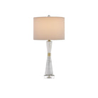 Currey and Company - 6000-0973 - One Light Table Lamp - Edelmar Collection - White / Clear / Natural Brass