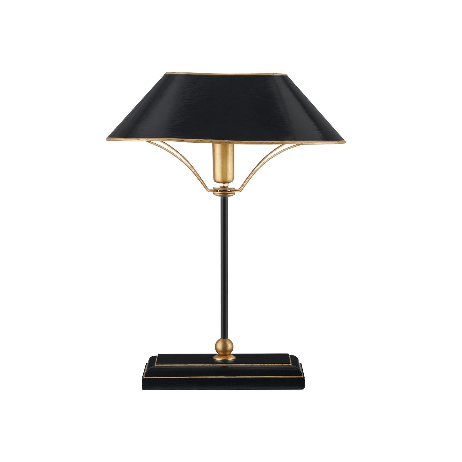 Currey and Company - 6000-0982 - One Light Table Lamp - Daphne Collection - Black / Antique Gold