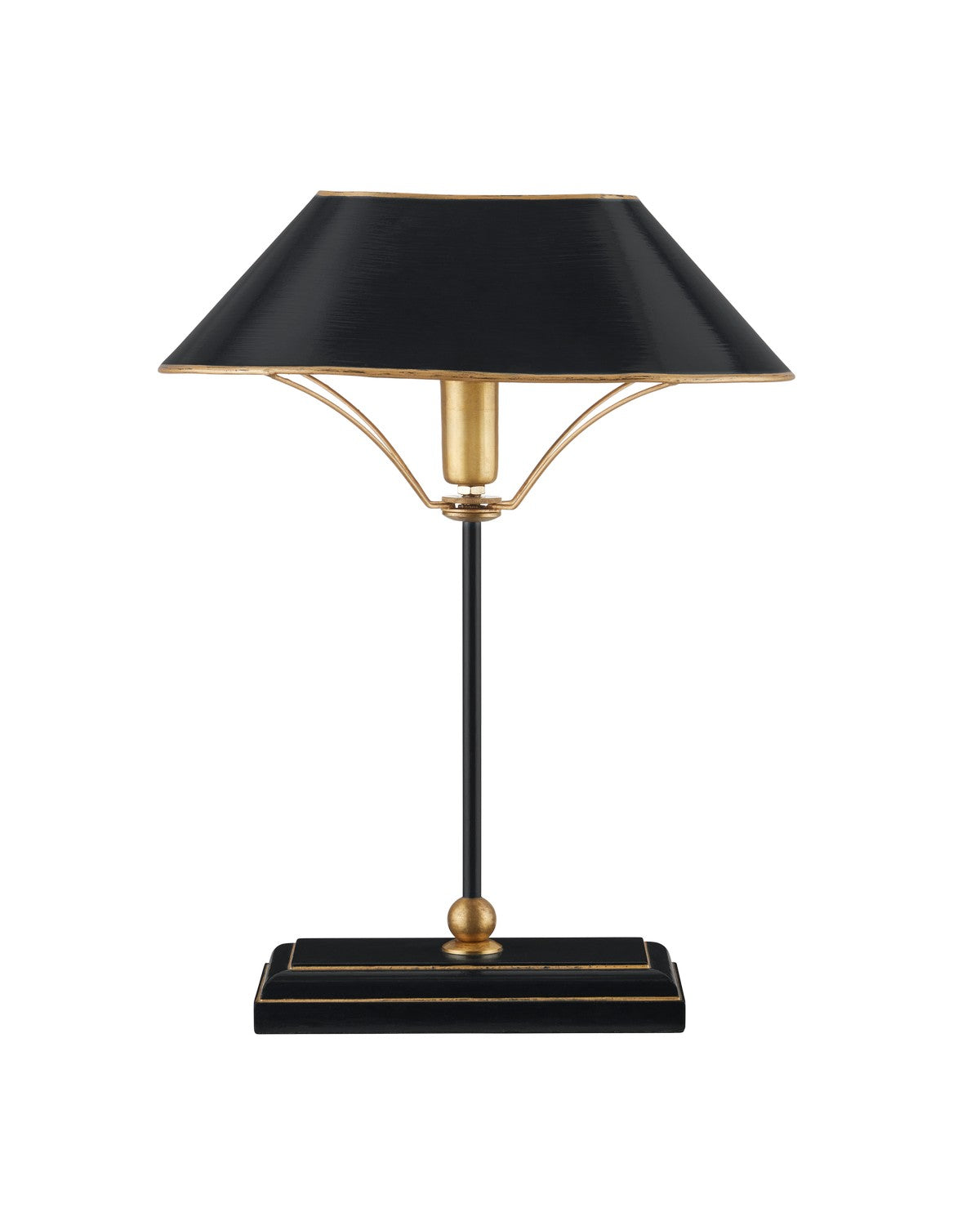 Currey and Company - 6000-0982 - One Light Table Lamp - Daphne Collection - Black / Antique Gold