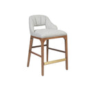 Currey and Company - 7000-0822 - Counter Stool - Inga Collection - Morel Brown / Brushed Brass / Greenlight Powder