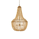 Currey and Company - 9000-1231 - Six Lumières Suspendu Collection Penelope - Beige / Laiton antique