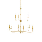 Currey and Company - 9000-1254 - Neuf Lumières Suspendu - Collection Nottaway - Feuille d'or contemporaine / Or contemporain