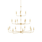 Currey and Company - 9000-1255 - 18 Lumière Suspendu - Collection Nottaway - Feuille d'or contemporaine / Or contemporain