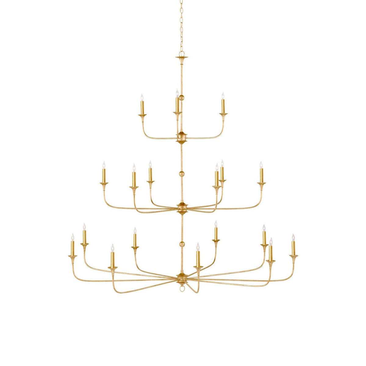 Currey and Company - 9000-1255 - 18 Light Chandelier - Nottaway Collection - Contemporary Gold Leaf / Contemporary Gold
