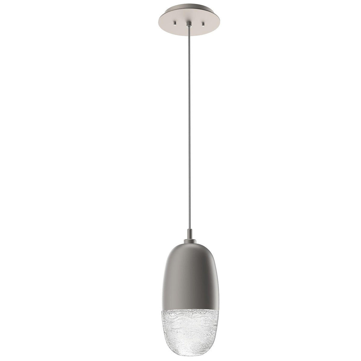 Hammerton Studio - LAB0079-01-BS-PC-C01-L1 - LED Pendant - Pebble - Beige Silver
