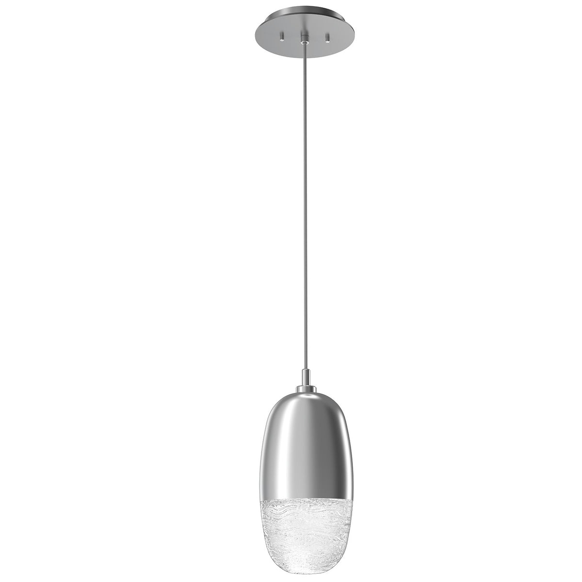 Hammerton Studio - LAB0079-01-CS-PC-C01-L1 - LED Pendant - Pebble - Classic Silver