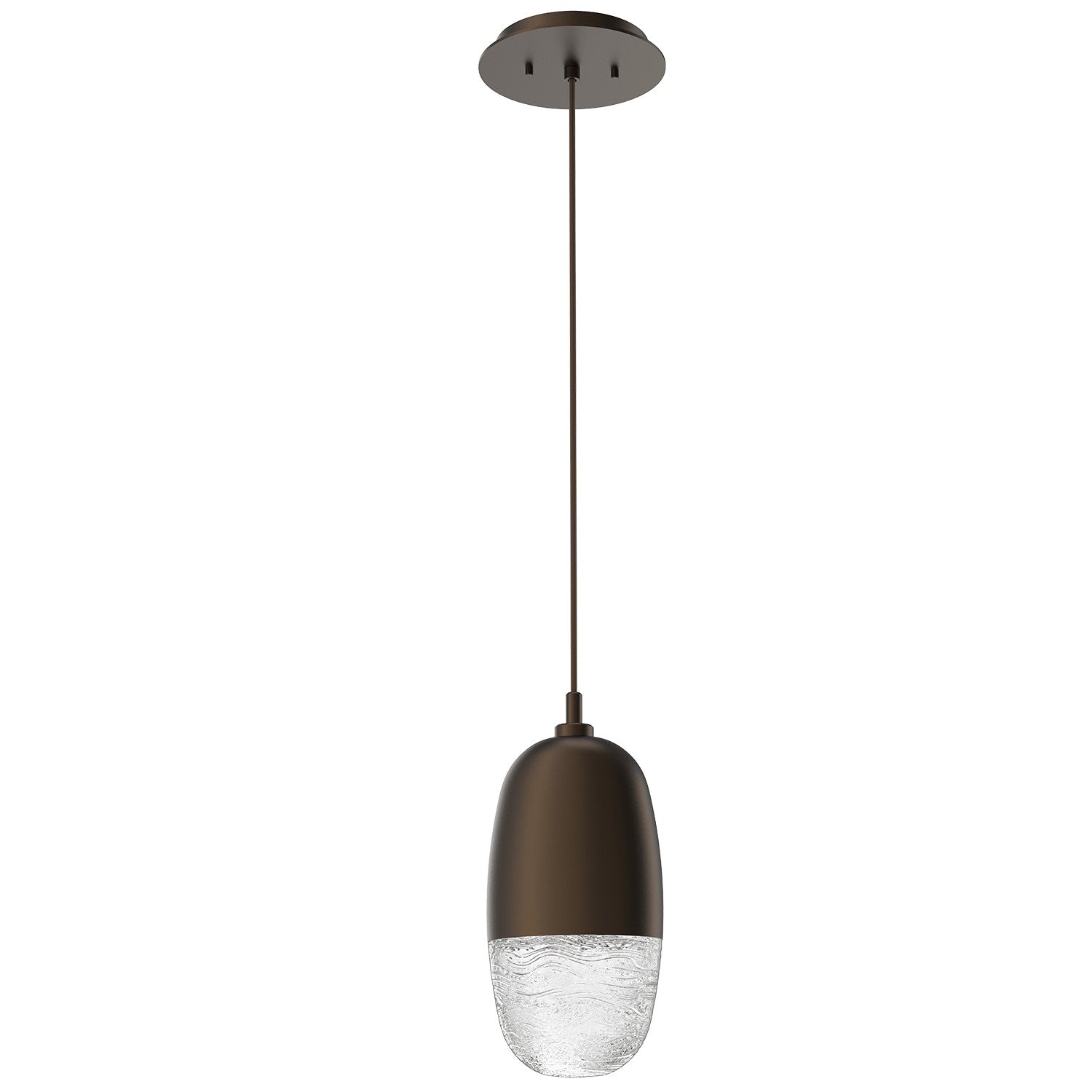 Hammerton Studio - LAB0079-01-FB-PC-C01-L1 - LED Pendant - Pebble - Flat Bronze