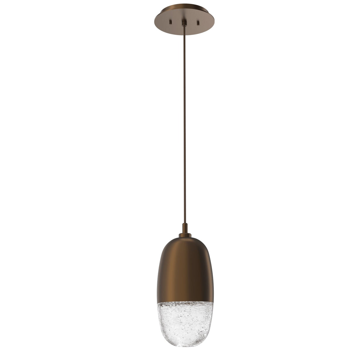 Hammerton Studio - LAB0079-01-FB-PC-C01-L3 - LED Pendant - Pebble - Flat Bronze