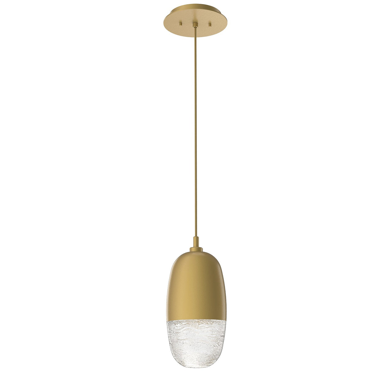 Hammerton Studio - LAB0079-01-GB-PC-C01-L1 - LED Pendant - Pebble - Gilded Brass