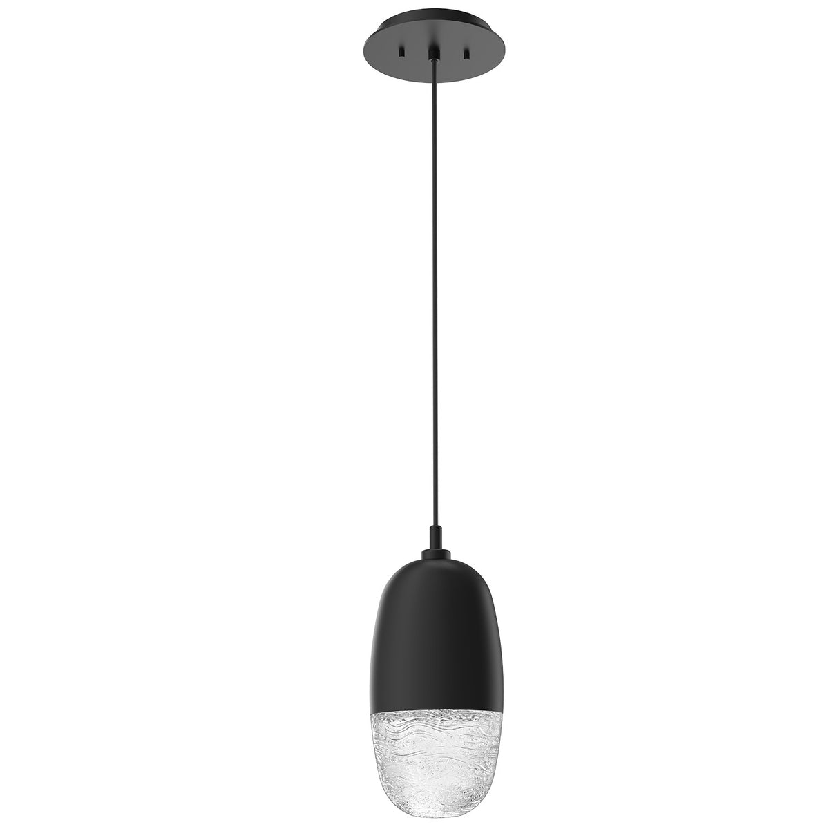 Hammerton Studio - LAB0079-01-MB-PC-C01-L1 - LED Pendant - Pebble - Matte Black