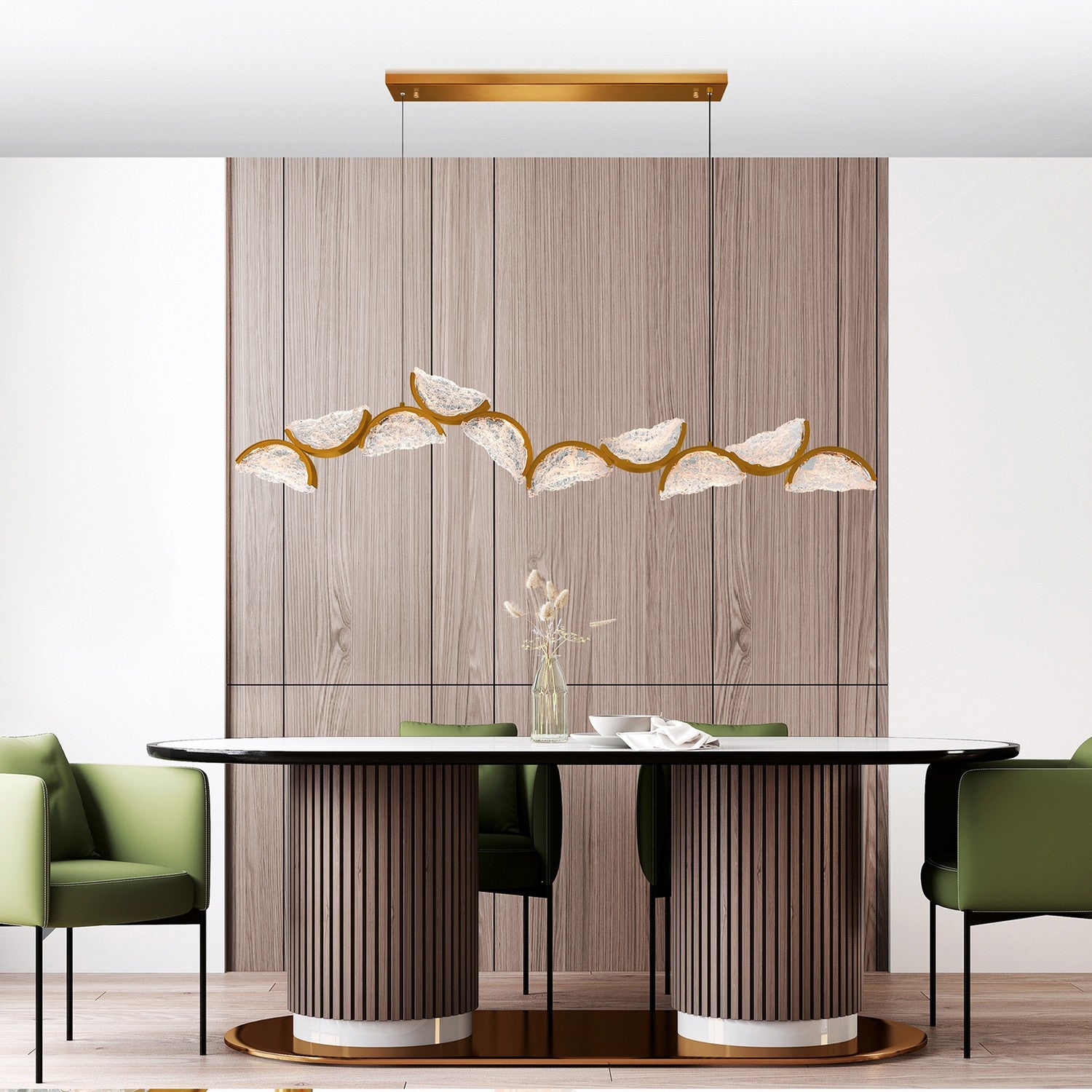 CWI Lighting Canada - 1715P70-10-624 - LED Chandelier - Moon - Brass