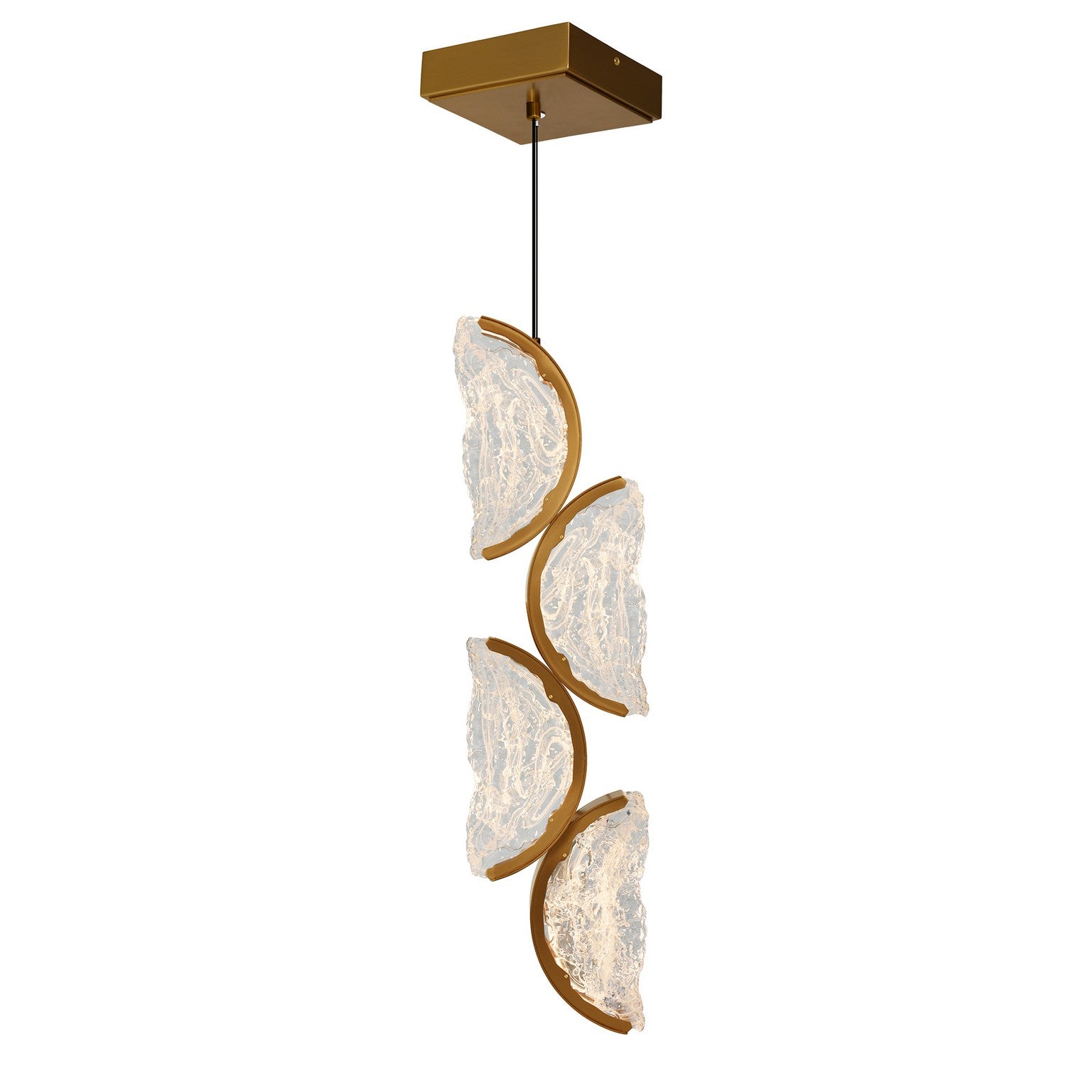 CWI Lighting Canada - 1715P8-4-624 - Mini LED Suspension - Lune - Laiton