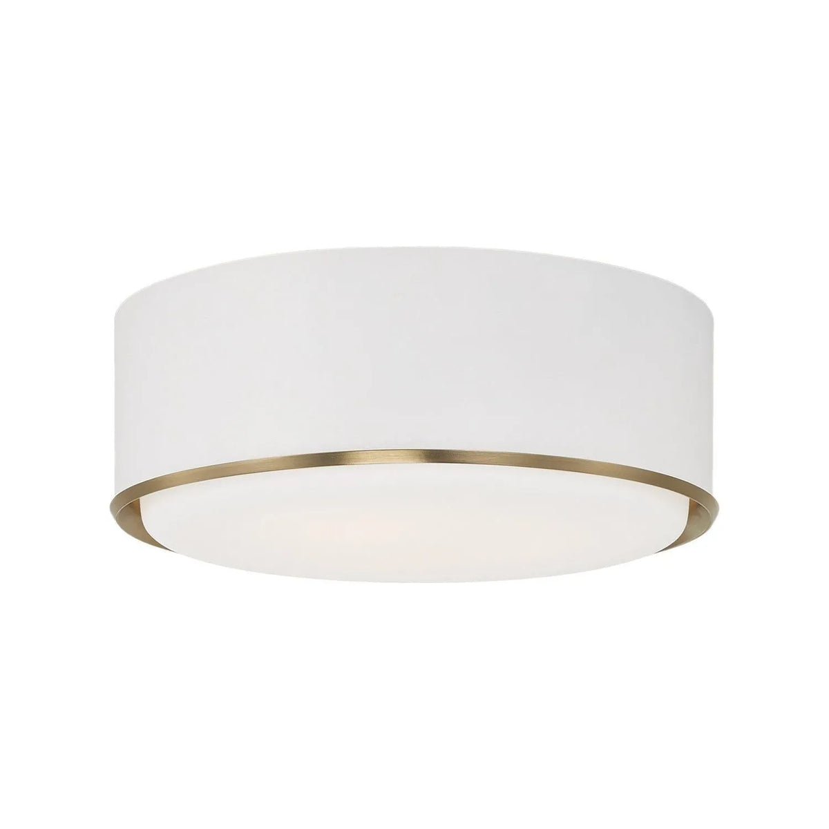 Capital Lighting - 254831RE - Three Light Flush Mount - Carlton - Matte Brass and White