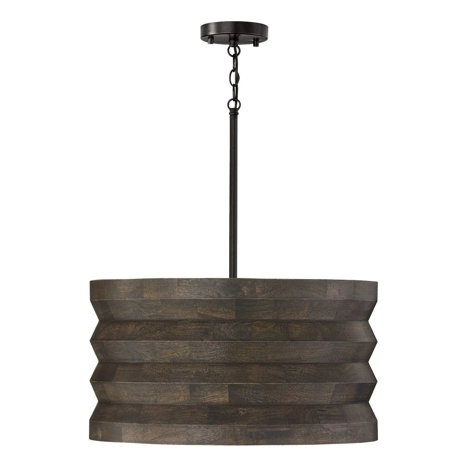 Capital Lighting - 354041EB - Four Light Pendant - Dunn - Espresso Stain and Black
