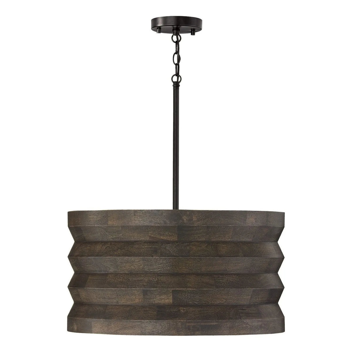 Capital Lighting - 354041EB - Four Light Pendant - Dunn - Espresso Stain and Black