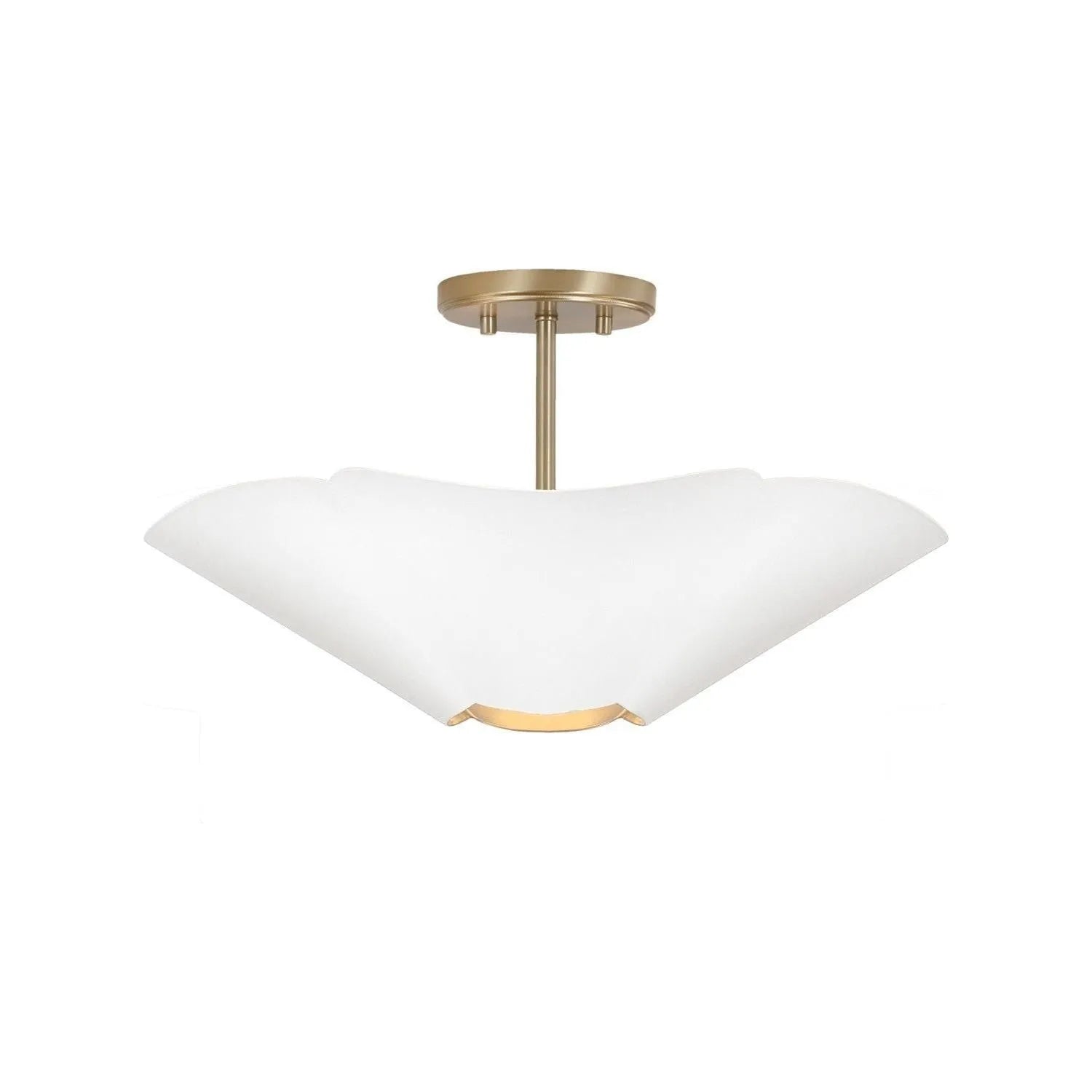 Capital Lighting - 355442RE - Four Light Pendant - Maeve - Matte Brass and White