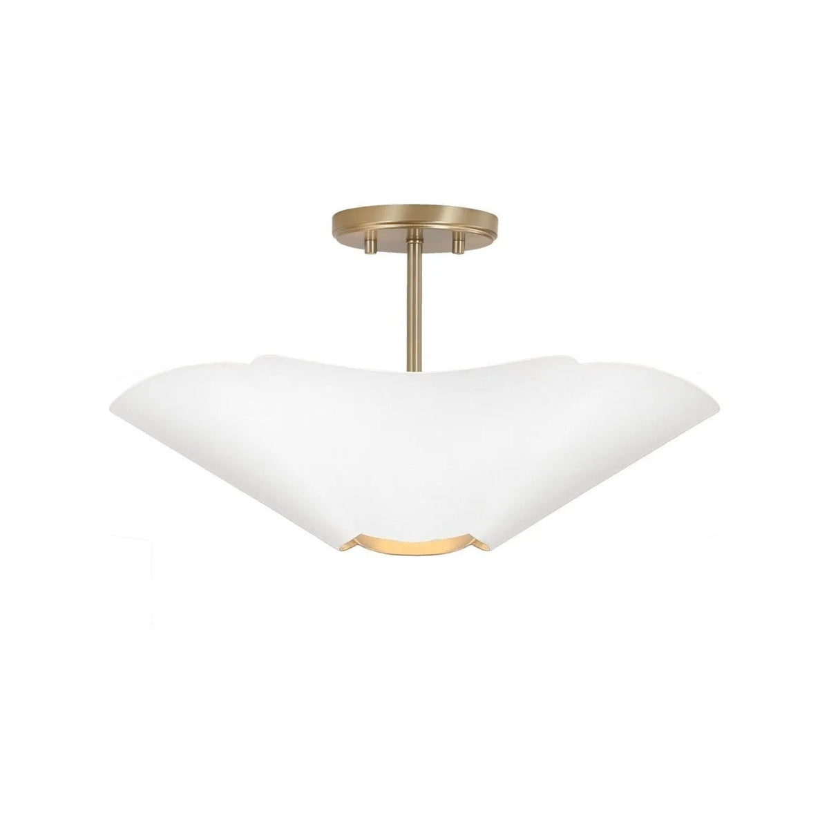 Capital Lighting - 355442RE - Four Light Pendant - Maeve - Matte Brass and White
