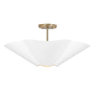 Capital Lighting - 355443RE - Four Light Pendant - Maeve - Matte Brass and White