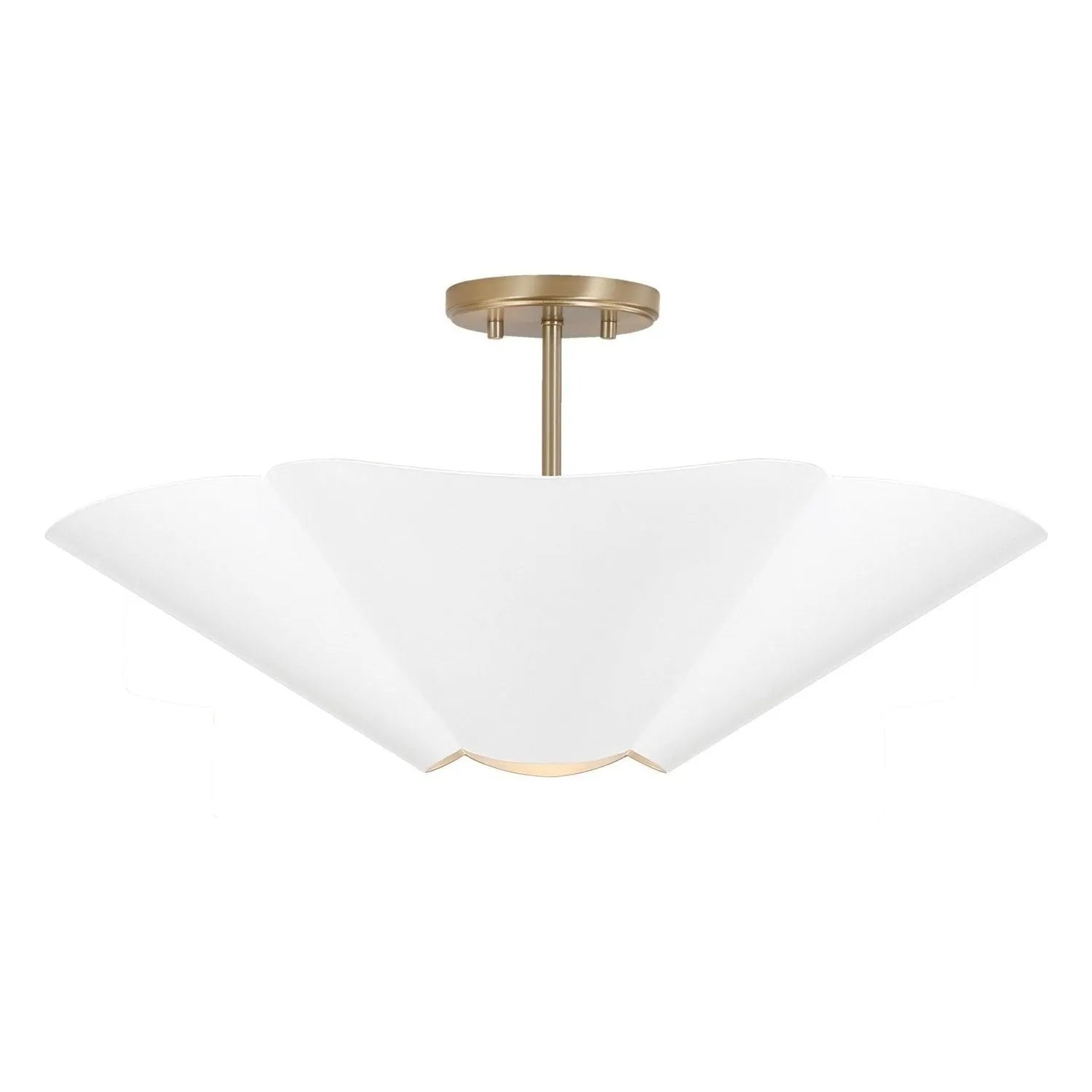 Capital Lighting - 355443RE - Four Light Pendant - Maeve - Matte Brass and White