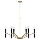 Capital Lighting - 453861AB - Six Light Chandelier - Enzo - Aged Brass and Black