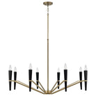 Capital Lighting - 453881AB - Eight Light Chandelier - Enzo - Aged Brass and Black