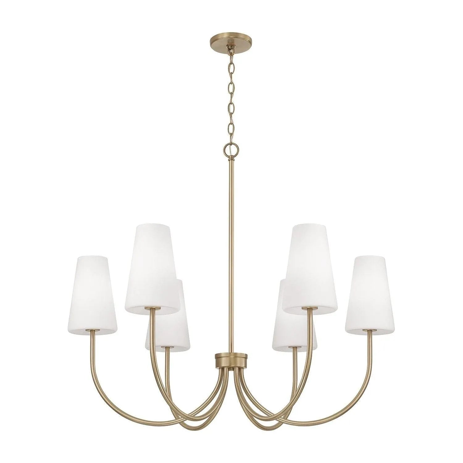 Capital Lighting - 455261AD-550 - Six Light Chandelier - Averitt - Aged Brass