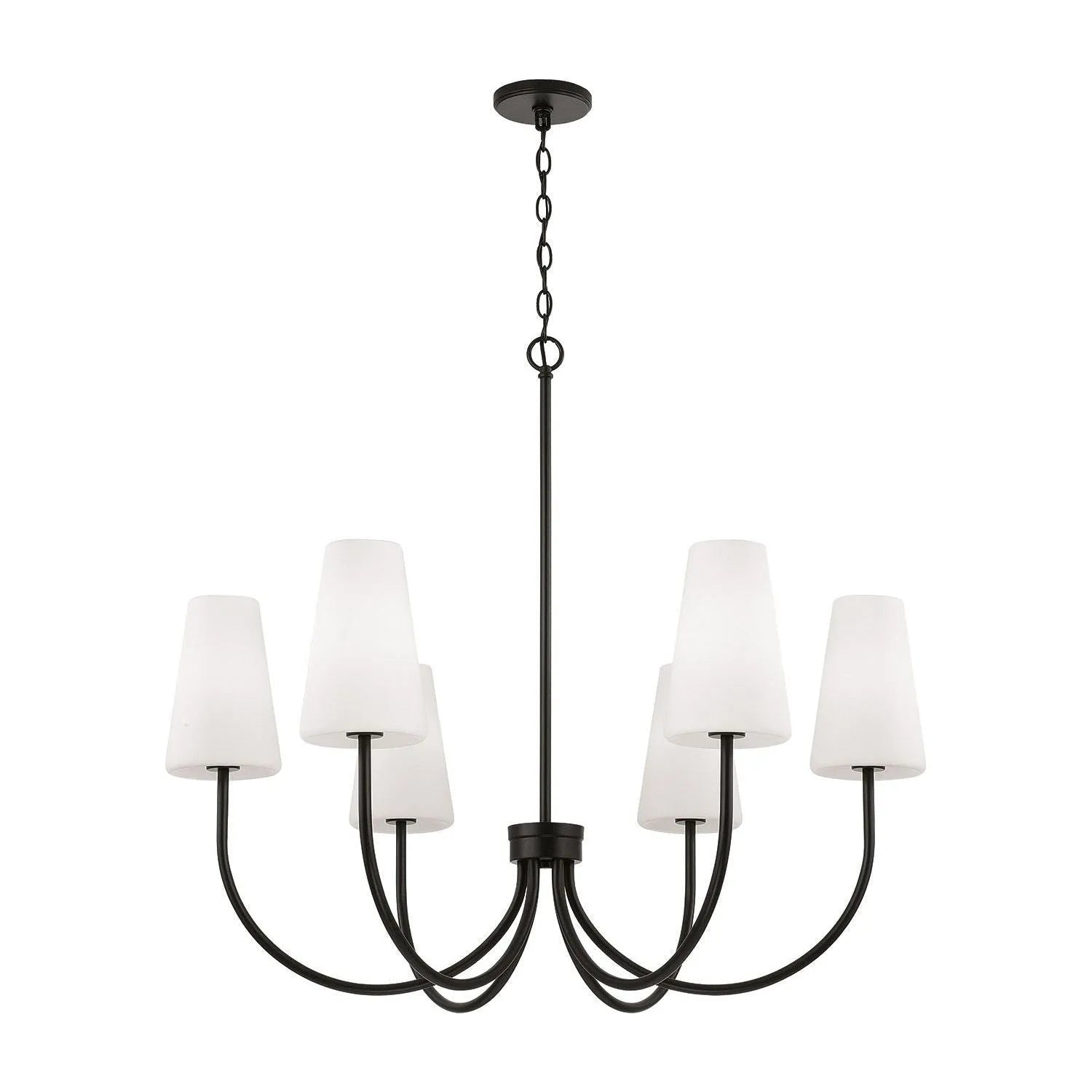 Capital Lighting - 455261MB-550 - Six Light Chandelier - Averitt - Matte Black