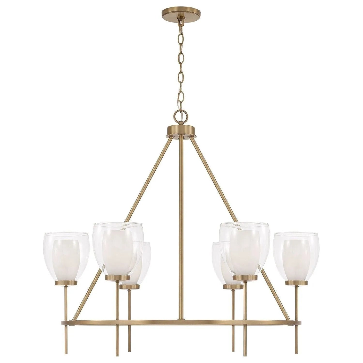 Capital Lighting - 455961AD - Six Light Chandelier - Joss - Aged Brass