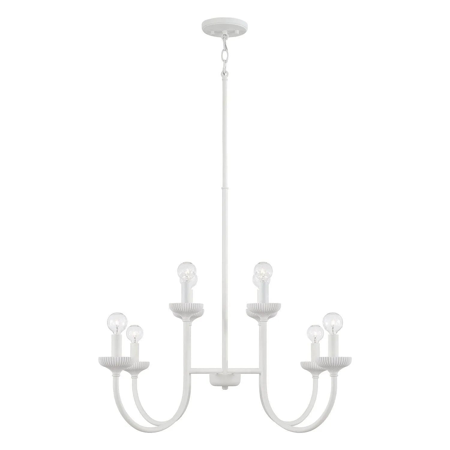 Capital Lighting - 456181CE - Eight Light Chandelier - Mallory - Ceramic White