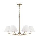 Capital Lighting - 456661AD-714 - Six Light Chandelier - Chadwick - Aged Brass