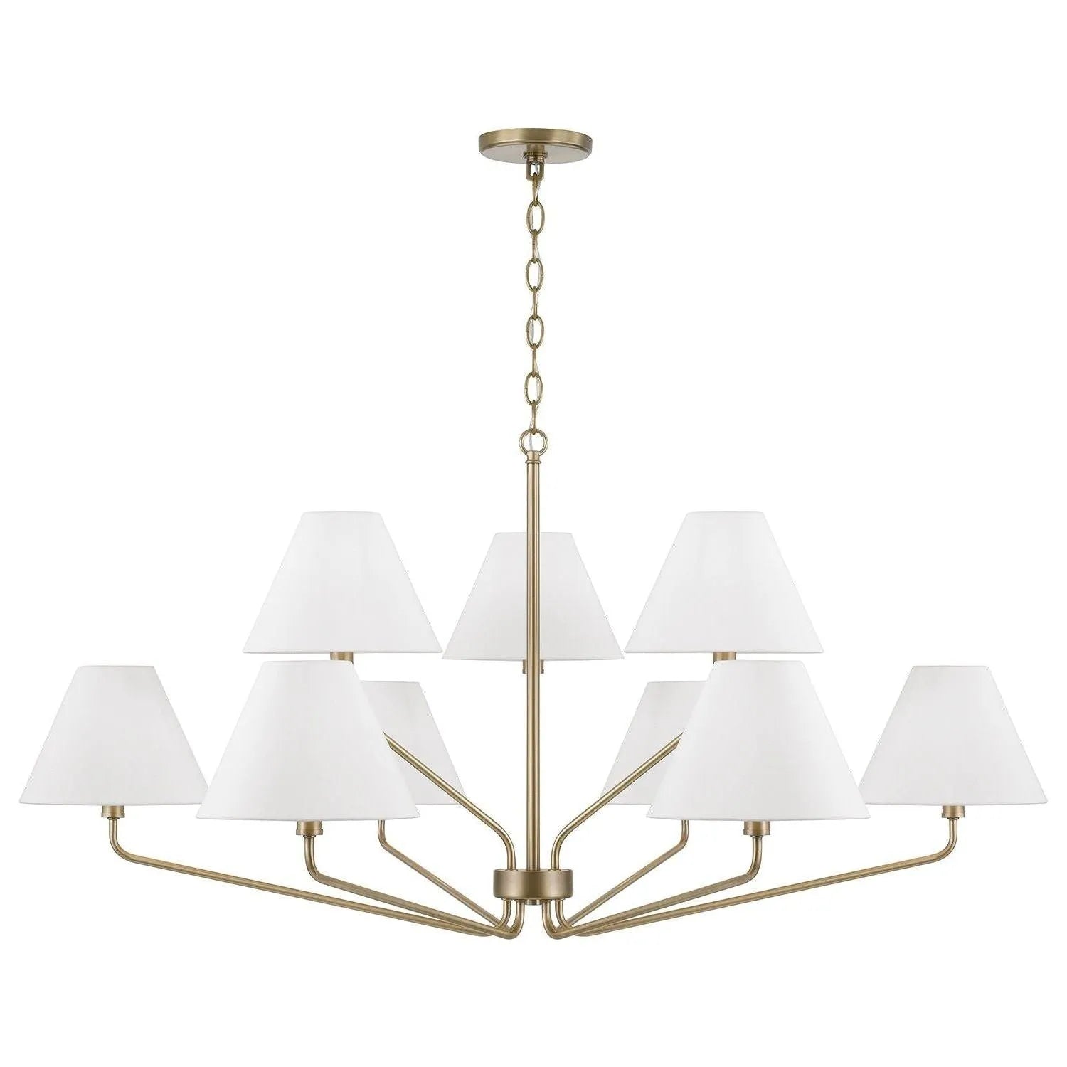 Capital Lighting - 456691AD-714 - Nine Light Chandelier - Chadwick - Aged Brass