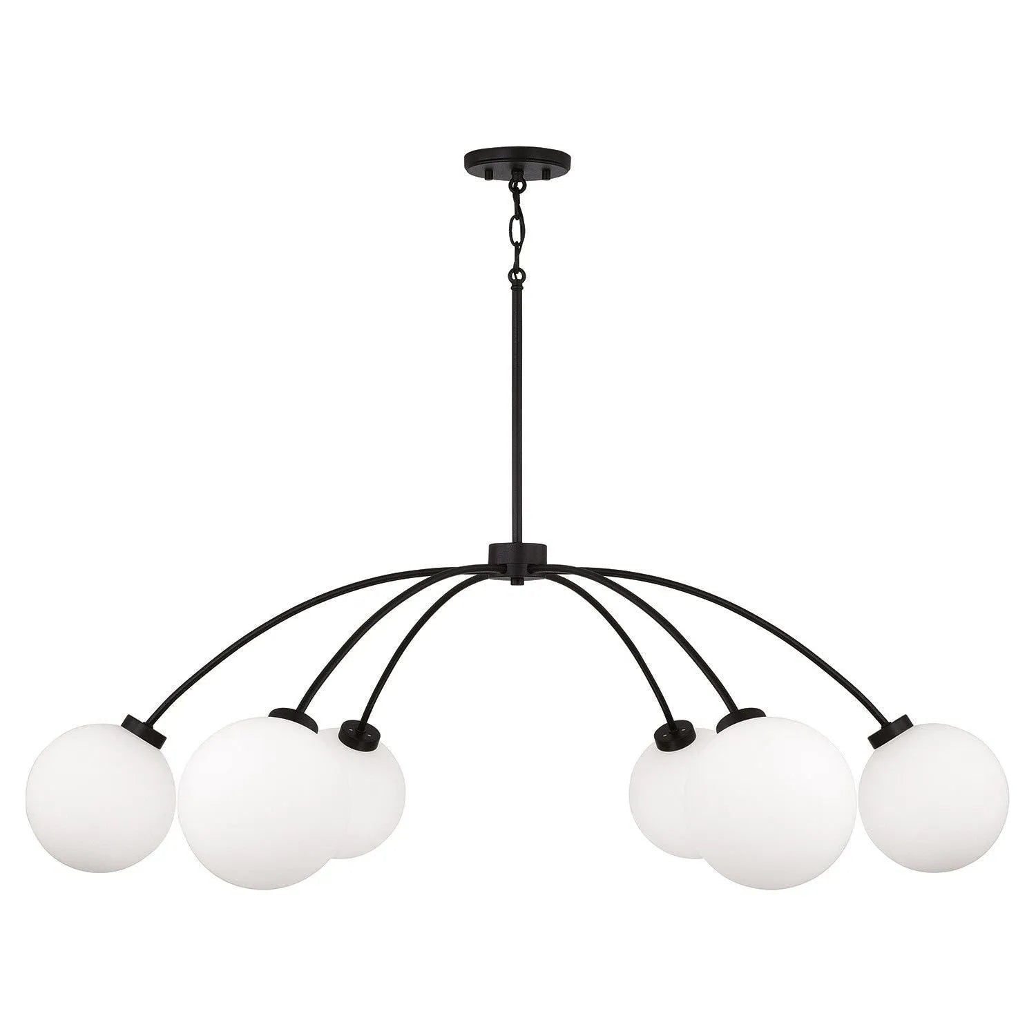 Capital Lighting - 457161BI-557 - Six Light Chandelier - Amos - Black Iron