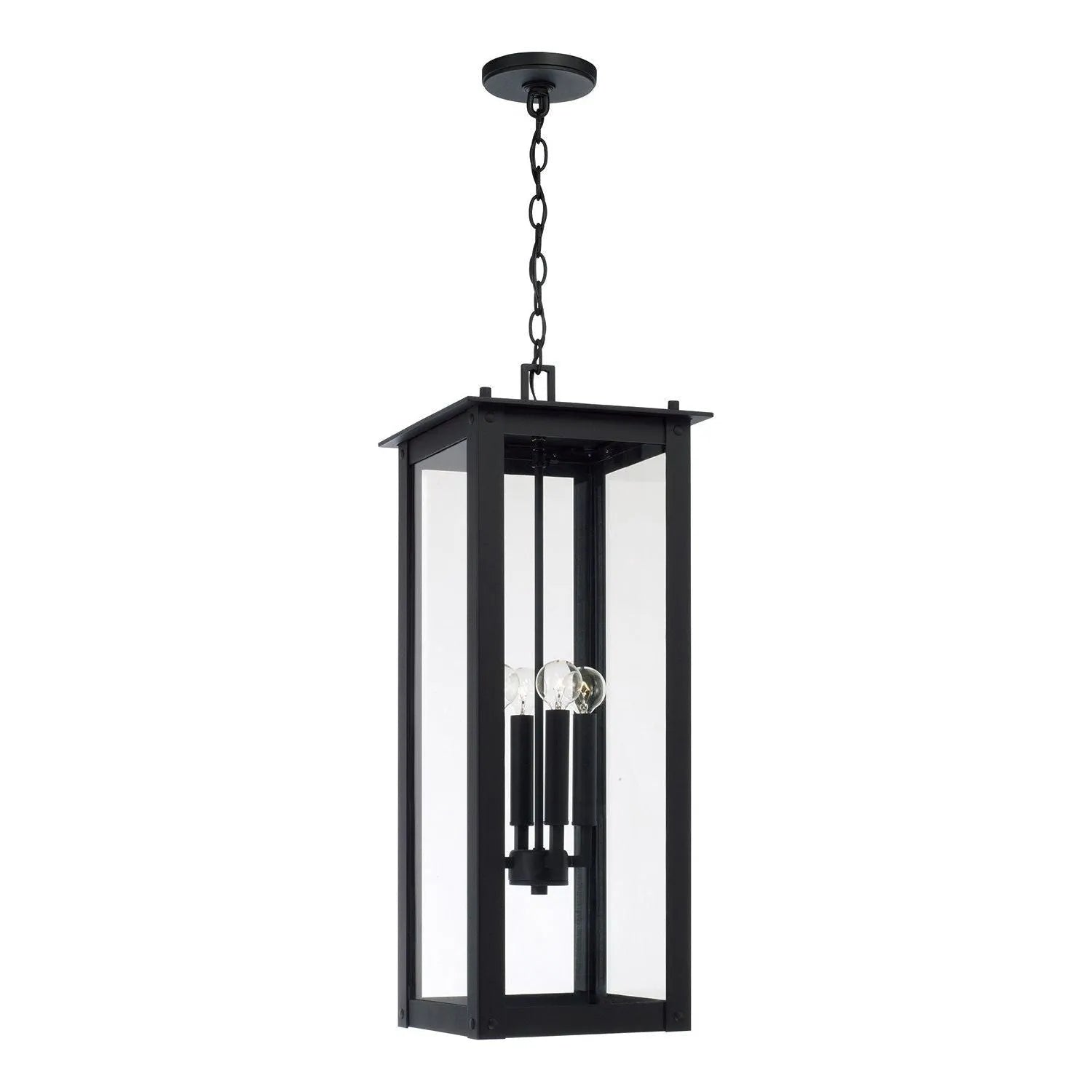 Capital Lighting - 934644BK - Four Light Outdoor Hanging Lantern - Hunt - Black