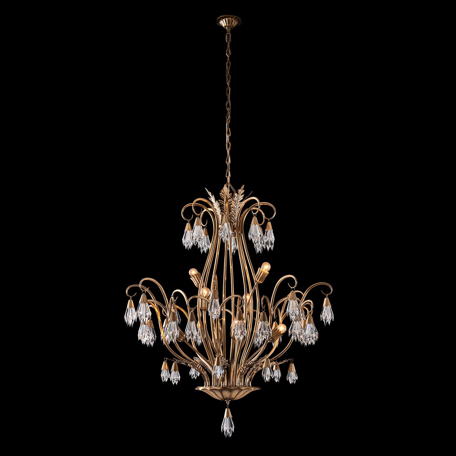 Allegri - 040377-044-FR001 - Eight Light Chandelier - Tulipani - Winter Brass