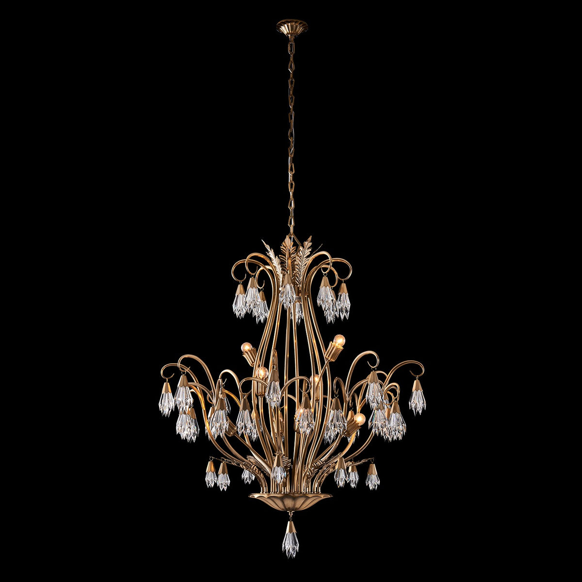 Allegri - 040377-044-FR001 - Eight Light Chandelier - Tulipani - Winter Brass
