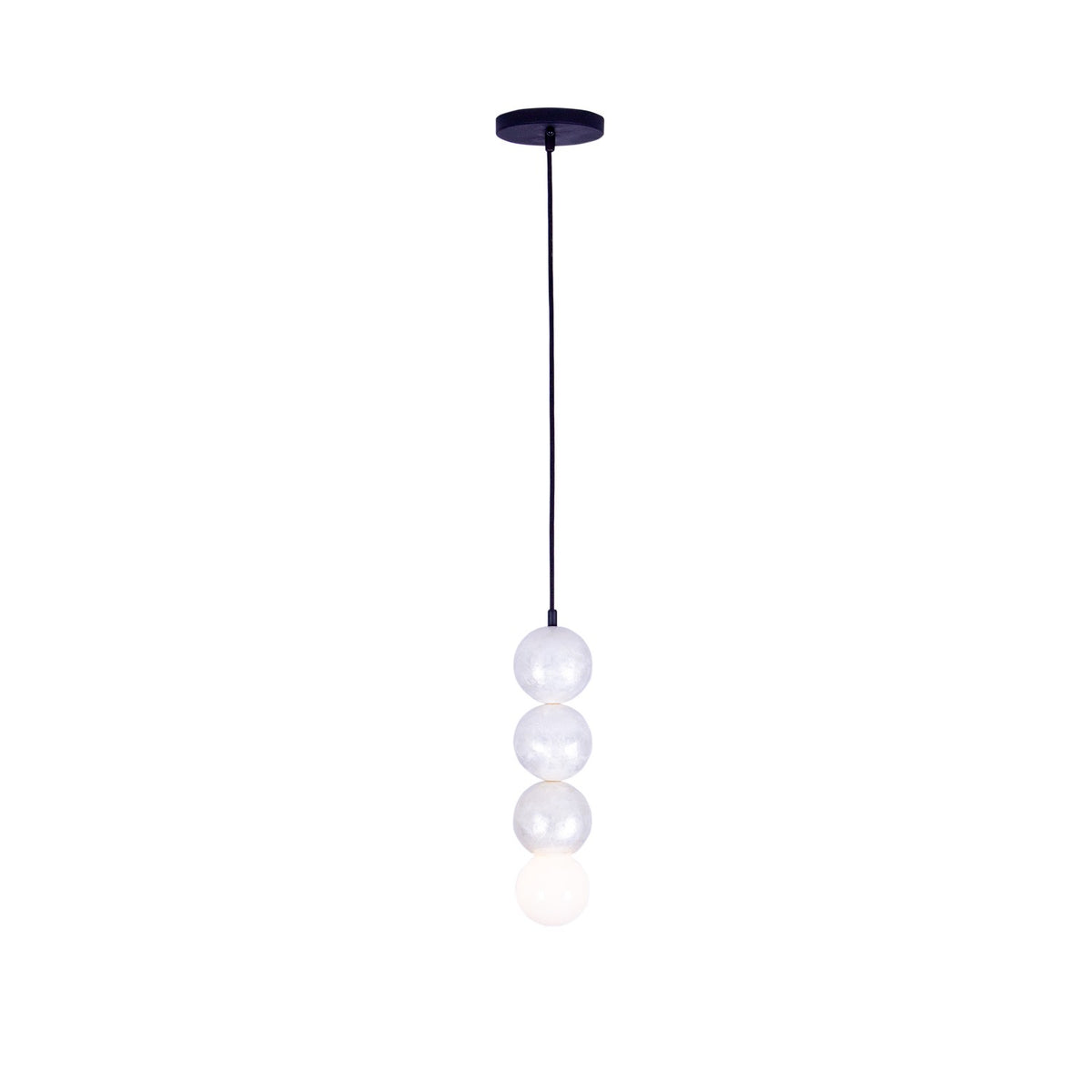 Kalco - 522011MB - One Light Pendant - Pearls - Matte Black