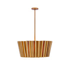 Kalco - 522856BGL - Six Lumières Suspension - Ondulation - Feuille d'or brillant