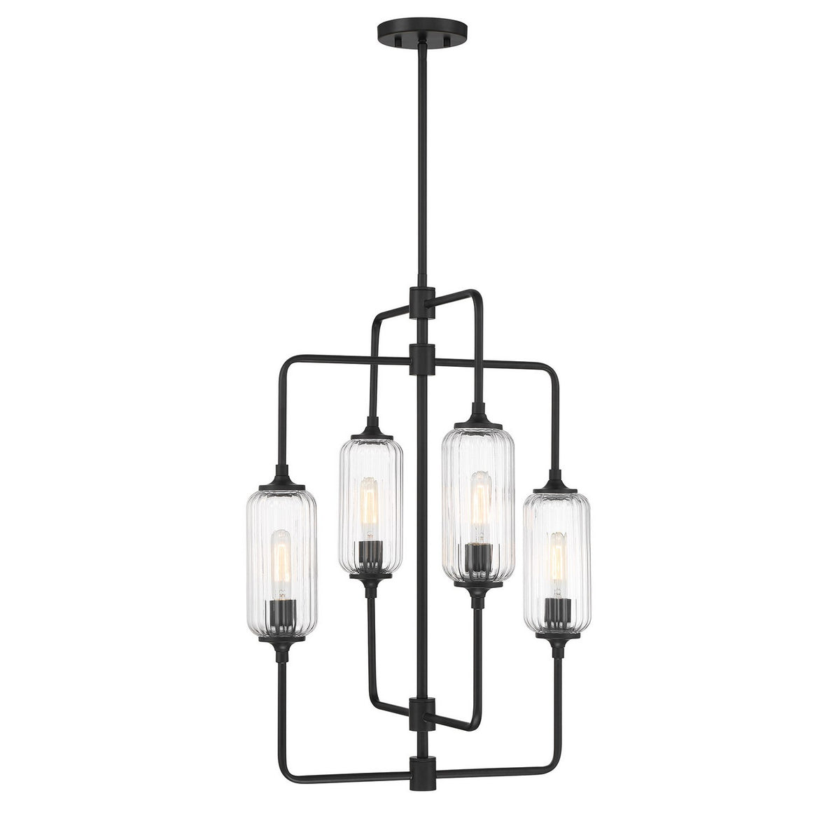 Savoy House - 1-3023-4-89 - Four Light Chandelier - Holton - Matte Black